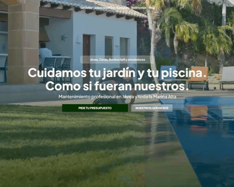 Garden con Estilo website — portfolio preview